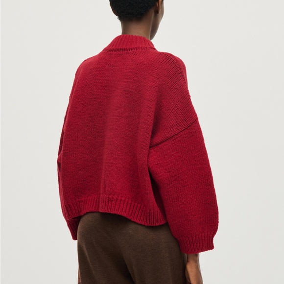 Babaa no 23 cardigan in cereza - Picture 3 of 6